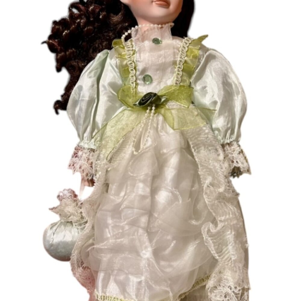 Heritage Signature Collection Porcelain Doll Green Dress - Picture 9 of 12